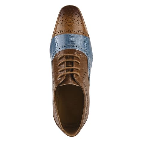 versace collection men's leather oxford lace-up dress shoes blue|Versace Leather Dress Shoes for Men for sale .